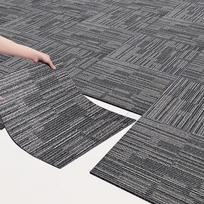 Commercial Interlocking Anti-Slip Carpet Tiles gray