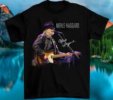 Merle Haggard Signature Cotton T- Shirt Unisex All Size S To 2345XL Unisex unisex T-Shirt L įvairiaspalvis