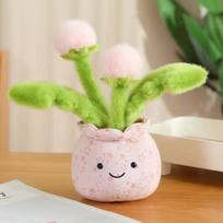 25Cm Cute Stuffed Plush Plant Toy Interesting Dandelion Plush Toy Colorful Dandelions Romantic Valentine'S Day Gift Kid Birthday yellow