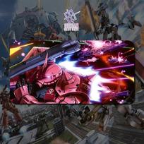 Playmat Ms06s Chars Zaku Ii Gundam Card Game Anime Stitched Edges Trading Card Gaming Mousepad Table Mat 800x300x2mm black