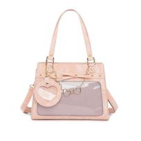 Cartoon two-dimensional campus cute girl new shoulder bag messenger bag tote bag rožinė