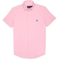 Polo Ralph Lauren SS24 Arkliuko Logotipo Siuvinėtas Trumpomis Rankovėmis Marškinėliai Vyriški Marškiniai Rožinis 710802629-001 L pink