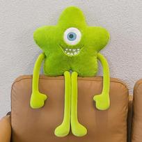 Cute cartoon star monster doll plush toy doll funny girl sleeping throw pillow birthday gift 80cm【0.45kg】 žalia