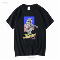 Young Reckless YR Pamela Anderson Super Model T Shirt Black Size L long or short sleeves vintage Washed Breathable Stretched 4XL gray