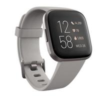 Fitbit Versa 2 sveikatos ir sporto išmanusis laikrodis su širdies ritmo matuokliu, muzika, įmontuotu Alexa, miego ir plaukimo sekimu, juodas/anglies