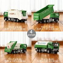 Toys Model Car Vehicle 1/50 Alloy Diecast Fire Engine Bulldozer Truck Excavator Crane Forklift Construction Engineering Toy Kids beige
