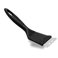 Stainless Steel BBQ Brush Stall Barbecue Grill Brush, Multi-function Stainless Steel Wire Cleaning Brush Scraper Kitchen Accessories black