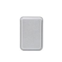 MagSafe magnetinis kortelių laikiklis-dėklas iPhone 16/17, Stiprus magnetinis PU oda, Oficialaus stiliaus 13 N52 Magnets sidabras