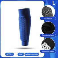 Honeycomb Shin Guards Ski Leg Pads Breathable Anti Collision Soccer Basketball Cycling Protective Elastic Sport Leggings 1Pc L mėlyna