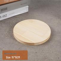 Apvalus medinis padėklas - Rankų darbo iš pušies masyvo, skirtas „pasidaryk pats“, stalui, puodeliui ar karštam įspaudimui. 1.7 cm solid pine wood round board
