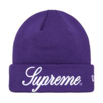 New Era Solid color embroidered letter design 2 acrylic wool hat, same style for men and women, couple style, /pink/light green/brown/navy Purple OS violetinė