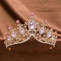 Baroque Crystal Tiaras and Crown Rhinestone Prom Diadem Headband for Women Bridal Wedding Hair Accessories Jewelry Crown Tiara brown