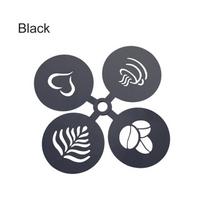 Stainless Steel Coffee Latte Art Stencils, Multi-Pattern Tools for Home or Tea Shop Use gray