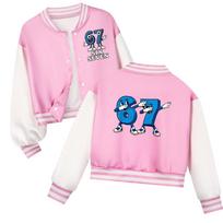 5226 Kids Girls Boys Steal a Brainrot 67 Six Seven Printed Casual Long Sleeves Baseball Jacket Coat 120cm rožinė