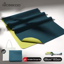 Portable Non-slip Natural Rubber Yoga Mat 1850x680x1.5mm (Coconut Shell Matte) black
