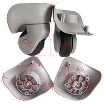 1 pair Suitcase Luggage Universal 360 Degree Swivel Wheels Repair Accessories Trolley Wheel Parts for Women Men small šviesiai pilka spalva