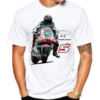 France Legend Rider Johann Zarco 5 Gp Racing Tshirt Unisex Short Sleeve Casual Tees Cool Boy Motorcycle Riding Sport White Tops S black