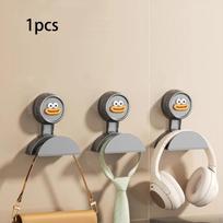 Headphone Wall Mount Stand Holder Adhesion Headset Hook Support Universal Anti Slip Organizer Gray gray