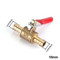4pcs/set 6mm-8mm-10mm-12mm Hose Barb Inline Brass Water Oil Air Gas Fuel Line Shutoff Ball Valve Pipe Fittings
