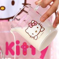 Hello Kitty Heat-Resistant Glass Measuring Cup 350ML white