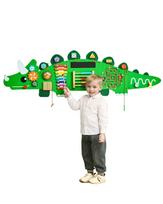 VEVOR Dinosaur Activity Wall Busy Board Panels, 11 Activities, Montessori Sensory Wall Toy for Kids 3-12 Years, Montessori Learning Activity Center 152.5 x 44.5 x 4.8 cm