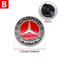 Rato dangtelis 57mm Automobilio logotipas Priekinės variklio dangčio emblema Mercedes Benz AMG W212 W213 W205 W177 W247 W176 CLA CLS CLK CLG GLS Emblema Variklio dangčio aksesuarai ws2