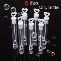 5/20/50pcs Heart-Shaped Bubble Wand Tubes Plastic Soap Dispenser for Wedding Bridal Shower Anniversary Party Favors(Only Bottle) white