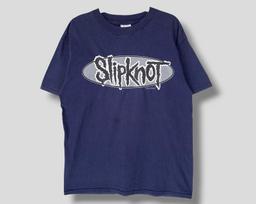Vintage 90s Slipknot don't ever judge me surfacing single promo T-Shirt collectible American nu metal concert tour blue grape tee Large 110 gray