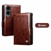 For Samsung Galaxy Z Fold8 Fold 8 Ultra 100% Genuine Leather Stand Wallet Case Luxury Business Flip Cover with Card Slots Galaxy Z Fold 8 Ultra ruda