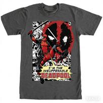 2026 new Marvel Deadpool Im The Insufferable Deadpool Comic Print T Shirt Men Women Cotton Short Sleeve Tees Streetwear Tops S black