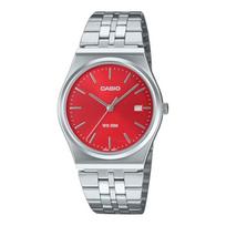 Casio Men's Watch MTP-B145D-7BVDF White Dial Silver Red 31-35 mm Bracelet