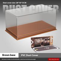 1:24 Car Model Base PVC Dust Cover car model Transparent display Cabinet present for boys Home decoration ornament with light brown