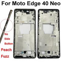 Middle Frame For Motorola MOTO Edge 40 Neo XT2307-1 Middle Frame Housing LCD Front Frame Bezel Repair Parts Edge 40-Neo Peach gray