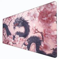 Aesthetic Pink Sakura Dragon Large Desk Pad Vintage Japanese Oriental Art Gaming Mouse Pad NonSlip Rubber Xxl Keyboard Mat 900x400x3mm