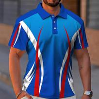 Essential short-sleeve polo shirt, casual stylish for everyday wear. M blue
