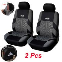 Front Car Seat Covers Set Bucket Seat Protector Car SUV Truck Black 2 PCs gray