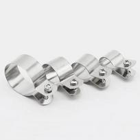 1Pcs Stainless Steel Ohmic Grounding Clamp Pipe Clamp Dia Horseback Clamp Bracket Pipe Buckle Hose Clamp with Screws Nuts 12mm white