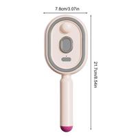 Steam Hair Straightener Brush Rechargeable Detangling Comb Built-in Oil Measuring Cup Professional Smoothing Steam Styling Brush white