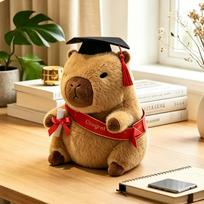23cm Doctor Capybara Doll Plush Toy Small Sitting Doctor Capybara Doll Pendant Boys Girls Students Graduation Birthday 23cm