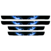 4pcs Car Door Sill Scuff Covers Door Panel Guards Protector Trim Anti-scratch Exterior Parts Car Decor Accessories universal mėlyna