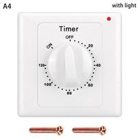 Time Switch Light Switch Sockets Countdown Timer 220-250V Switch Digital Timer Control Switch Socket Cover Plate as the picture white