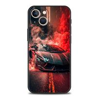 Šaunus sportinio automobilio dėklas telefonui iPhone 16 15 14 13 12 Pro Max 11 Pro Max 7 8 Plus XS XR Atsparus smūgiams minkštas dėklas Coque Capas iPhone 11