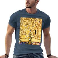 Gustav Klimt The Tree Of Life Stoclet Frieze Tshirt Unisex T Shirts Graphic Unisex T Shirts Cotton Anime T Shirts Oversize Tshirt L black