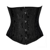Short Waist Trainer Corset 24 Steel Bones Tummy Control Body Shaper Waist Cincher S juoda