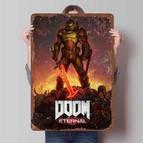DoomS Tinplate Posters Custom Wall Art Vintage Metal Signs Retro Tin Plaque for Bedroom Decoration Gaming Home Decor Accessories 20x30cm（7.8x11.8inch）