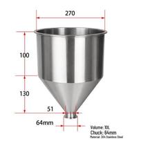 10L 304 Stainless Steel Paste Filling Machine Material Cylinder