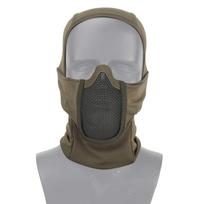 Balaclava Mask Mouth Protection Half Face Mask Breathable Mesh Airsoft Headgear Low Profile Hunting Accessories žalia