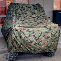 Atsparus vandeniui UTV dangalas Anti-UV 210D Oksfordo audinys Utility Vehicle Sandėliavimo dangalas Polaris Ranger Yamaha Can-Am Kawasaki XL XXL XL- 290x150x190cm armijos žalia spalva