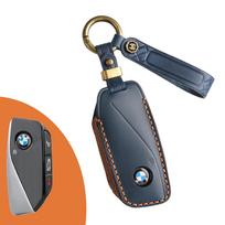 Specialus 2025 naujas BMW raktų dėklas x1 5 serijos 3 serijos 7 serijos i7 modifikuotas automobilio rakto dėklas sagtis natūrali oda vyriškas mėlyna