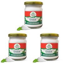 A TATA Product – Organic India Stevia Powder – 75g | Plant-Based Natural Sweetener | Zero Calories | Sugar-Free | Low Glycemic Index (Pack of 3) white